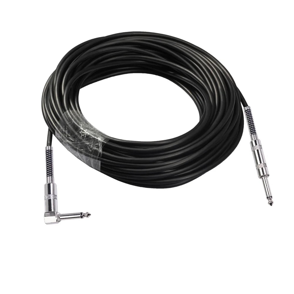 Guitar Cable 6.35mm (1/4 Inch) TS Right Angle to Straight Electric Instrument Cable for Electric Guitar, Bass Guitar, etc. [10m] - 2