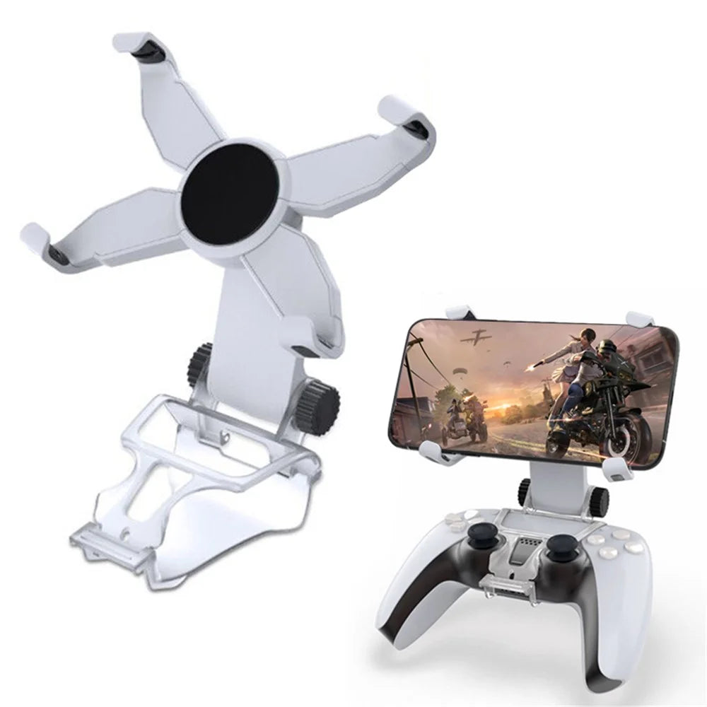 DOBE X Shape Phone Clamp Stand Holder with Adjustable Stand for Sony PlayStation 5 Controller - 1