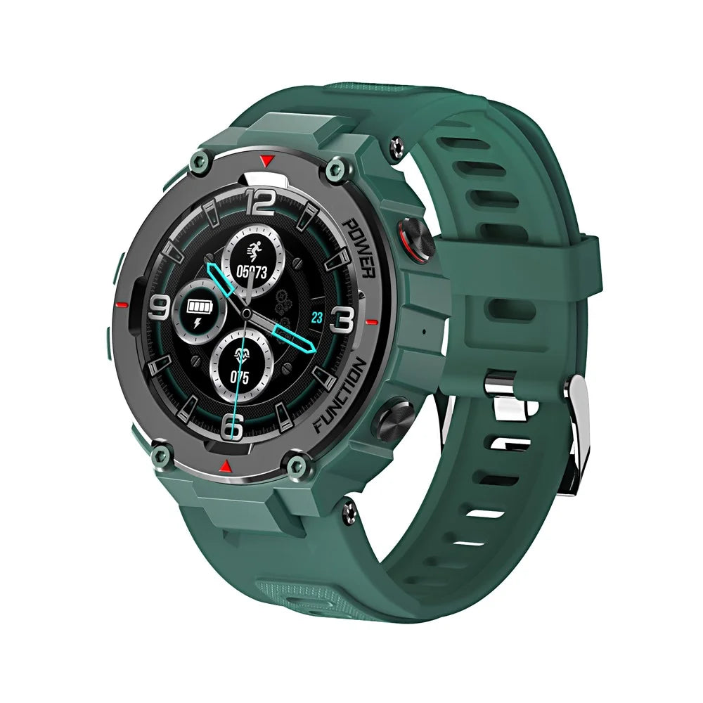 F26 Bluetooth-compatible Call Sport Fitness Smart Watch IP68 Waterproof Heart Rate Blood Pressure Monitor Smartwatch - Army Green - 1