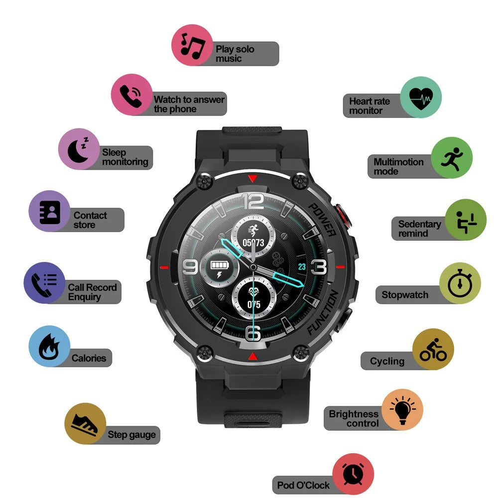 F26 Bluetooth-compatible Call Sport Fitness Smart Watch IP68 Waterproof Heart Rate Blood Pressure Monitor Smartwatch - Army Green - 3