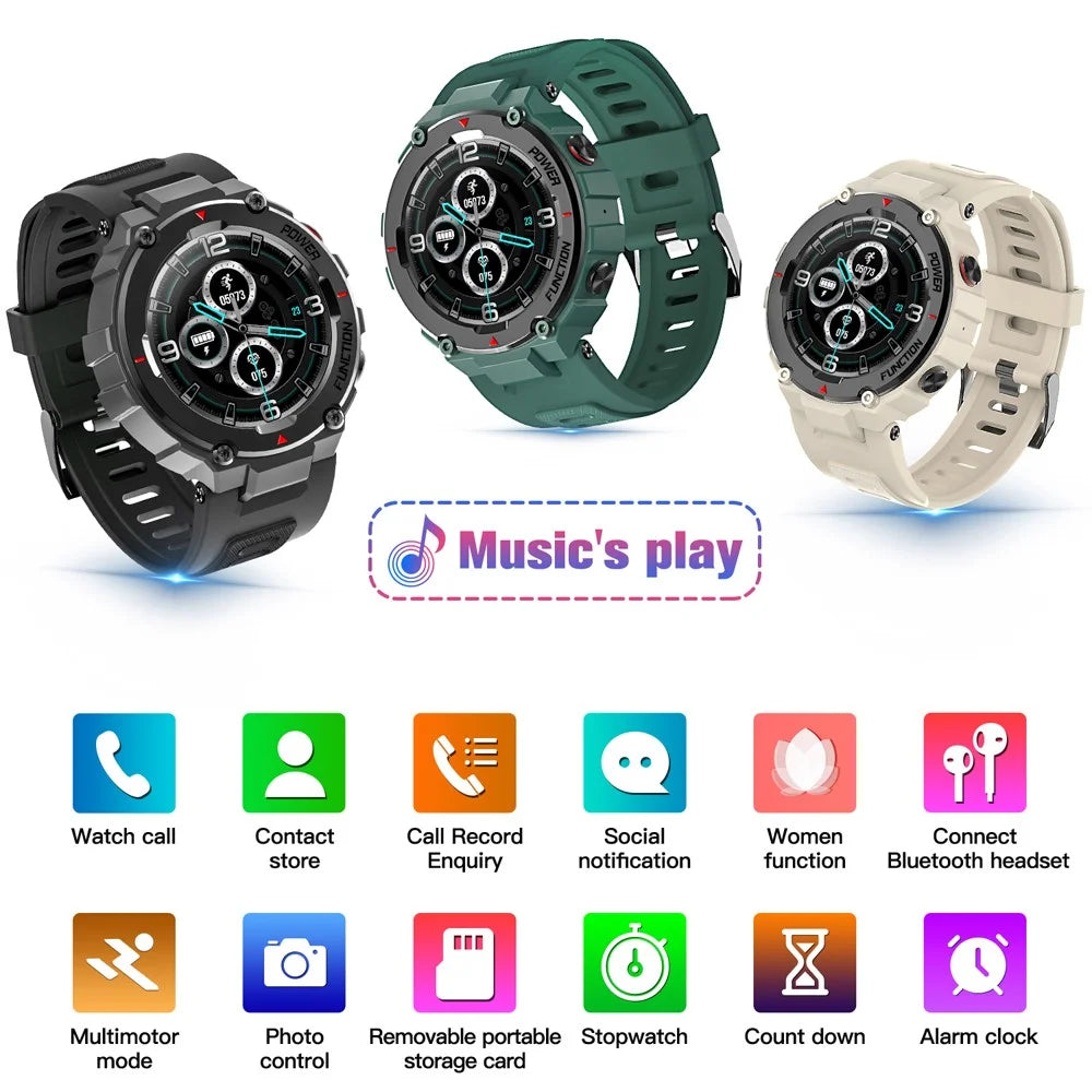 F26 Bluetooth-compatible Call Sport Fitness Smart Watch IP68 Waterproof Heart Rate Blood Pressure Monitor Smartwatch - Army Green - 5