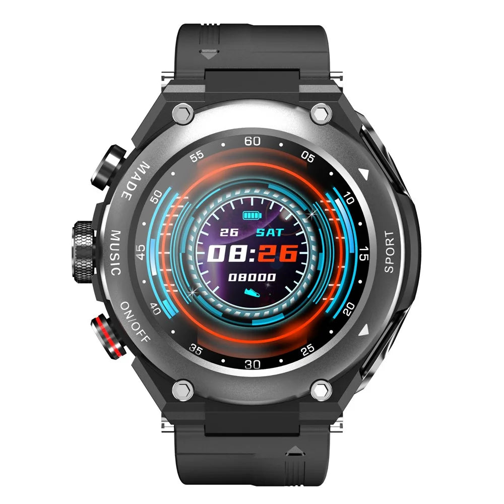 LEMFO T92 2-in-1 Smart Watch TWS Bluetooth-compatible 5.0 Earphone Face Heart Rate Blood Pressure Monitor Sports Watch - Black - 1