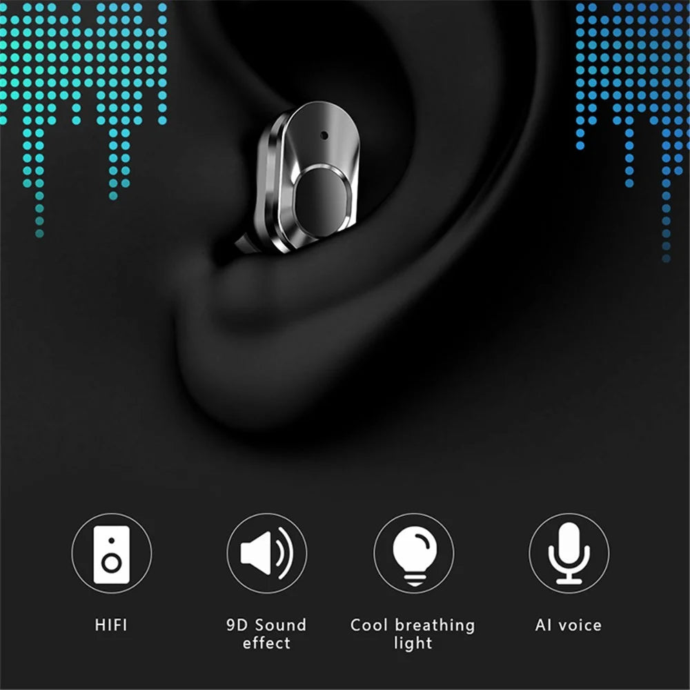 LEMFO T92 2-in-1 Smart Watch TWS Bluetooth-compatible 5.0 Earphone Face Heart Rate Blood Pressure Monitor Sports Watch - Black - 4