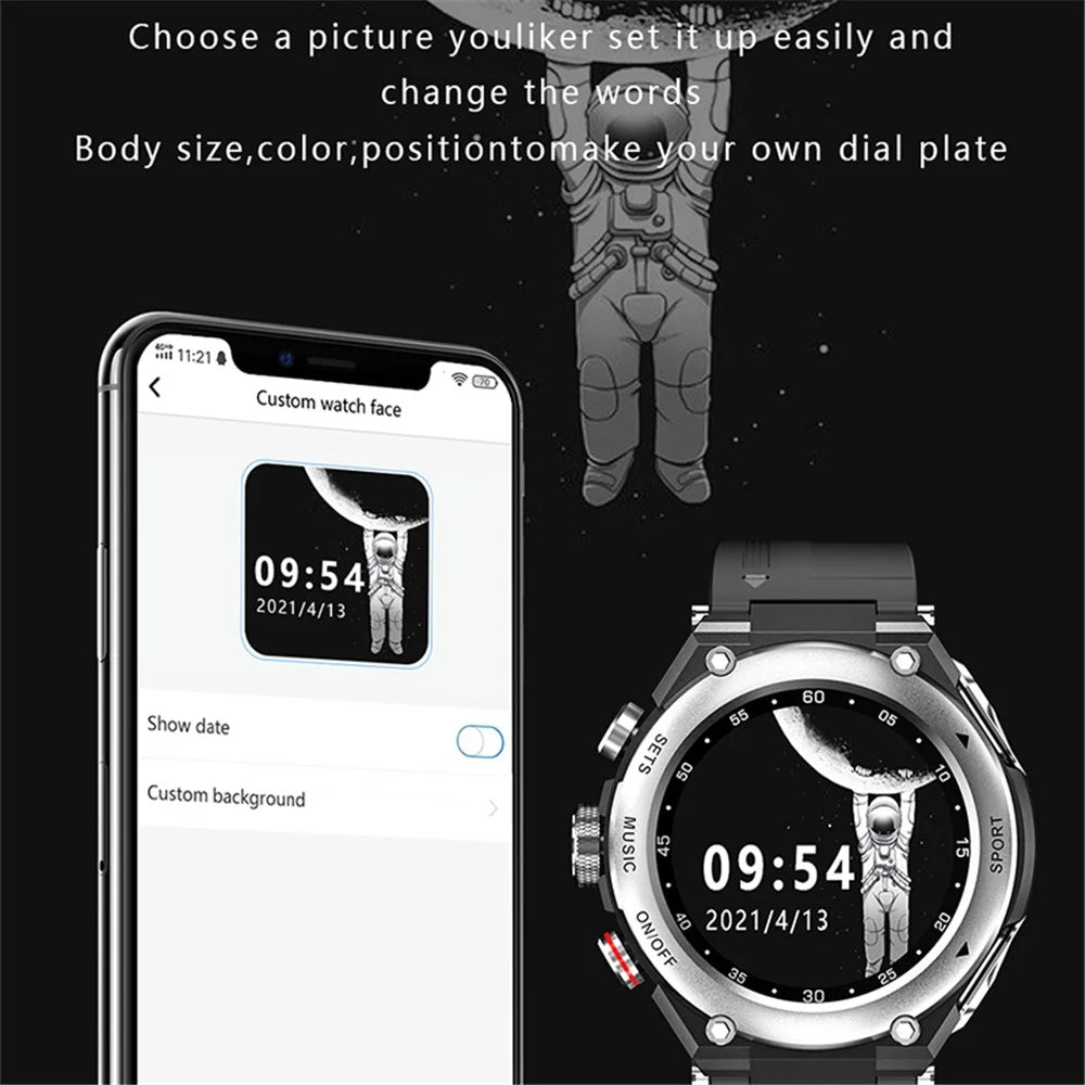 LEMFO T92 2-in-1 Smart Watch TWS Bluetooth-compatible 5.0 Earphone Face Heart Rate Blood Pressure Monitor Sports Watch - Black - 5