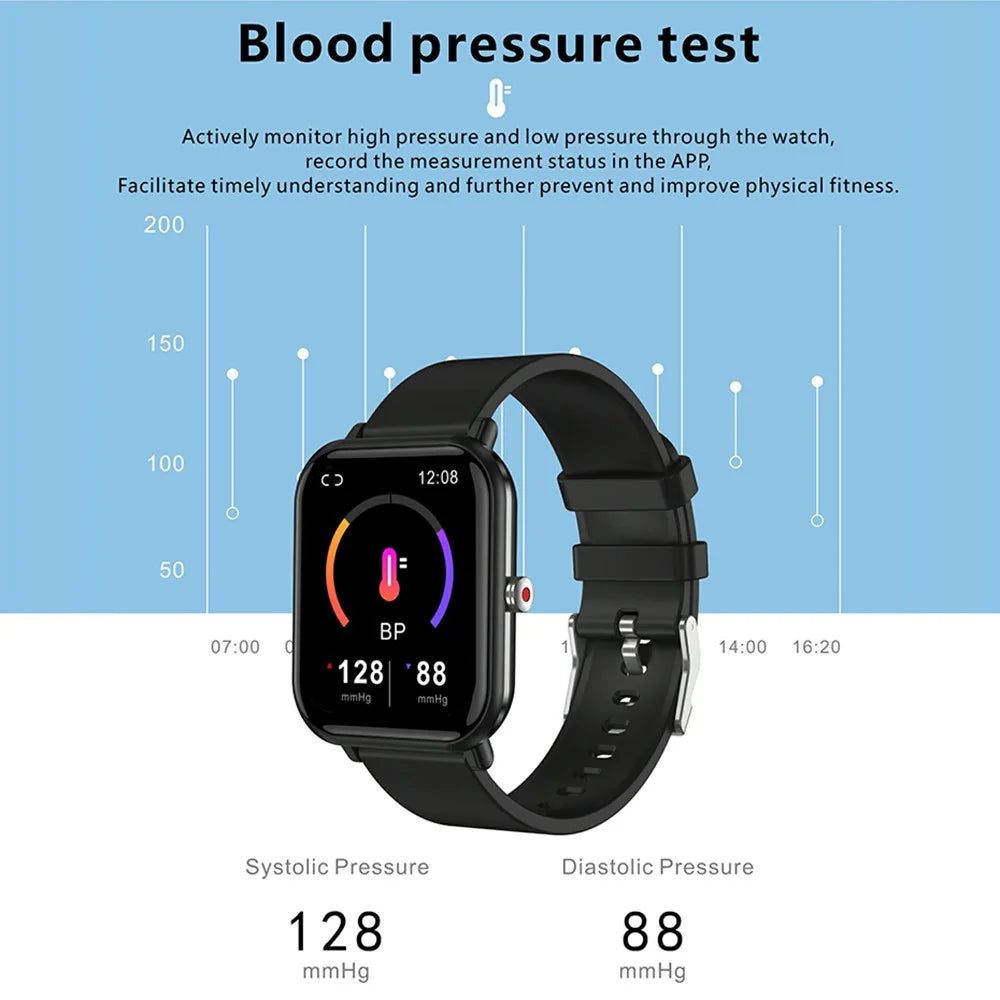 MX09 1.7 inch Bluetooth-compatible Call Heart Rate Blood Pressure Monitor Smart Watch Fitness Tracker Sport Smartwatch - Black - 6