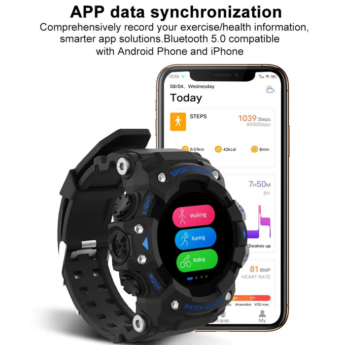 LC11 Smart Watch Blood Pressure Heart Rate Fitness Sports Bracelet Smartwatch for Android iOS - Blue - 3