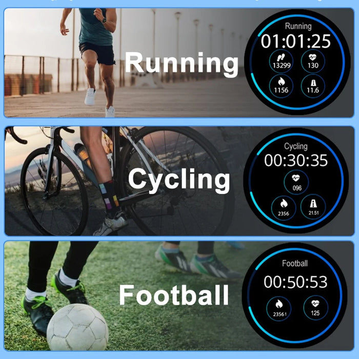 LC11 Smart Watch Blood Pressure Heart Rate Fitness Sports Bracelet Smartwatch for Android iOS - Blue - 4
