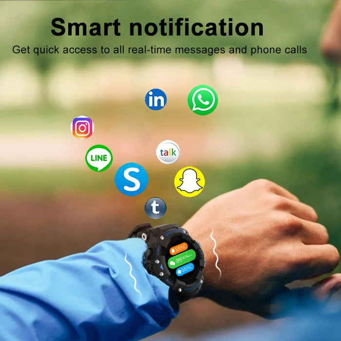 LC11 Smart Watch Blood Pressure Heart Rate Fitness Sports Bracelet Smartwatch for Android iOS - Blue - 5
