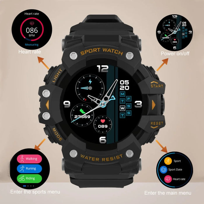 LC11 Smart Watch Blood Pressure Heart Rate Fitness Sports Bracelet Smartwatch for Android iOS - Blue - 6