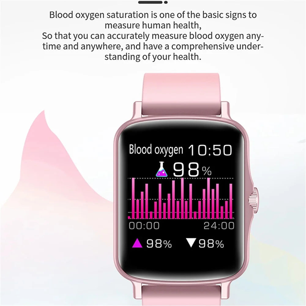PTONE Stylish Sports Fitness Square Smart Watch Waterproof Bluetooth-compatible Heart Rate Sleep Health Monitoring Smart Bracelet - Black - 4