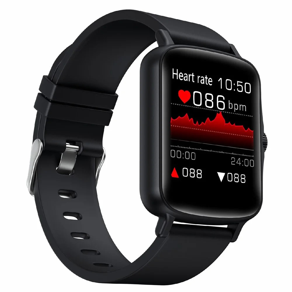 PTONE Stylish Sports Fitness Square Smart Watch Waterproof Bluetooth-compatible Heart Rate Sleep Health Monitoring Smart Bracelet - Black - 7