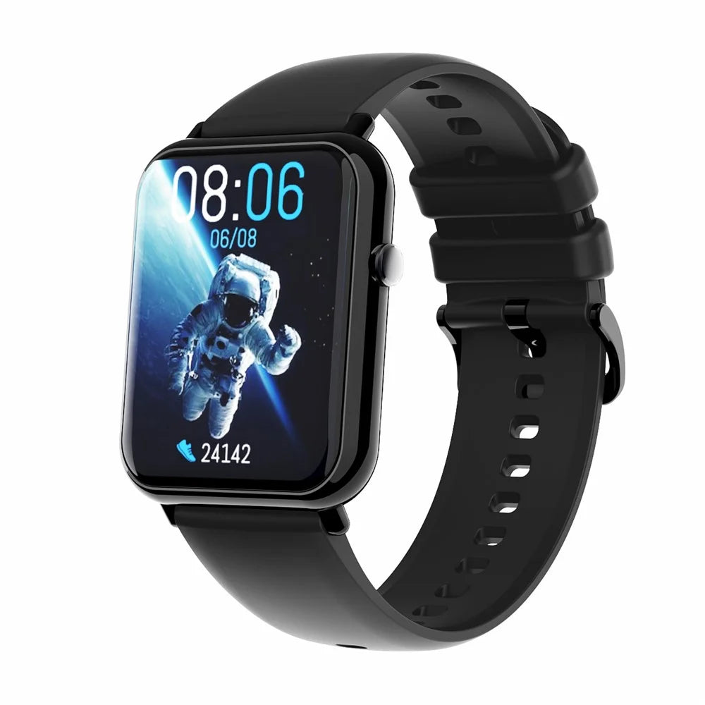 Q19 Pro 1.69 inch Temperature Detection Bluetooth-compatible Smart Watch Sports Tracker Heart Rate Sleep Health Monitoring Smart Bracelet - Black - 1