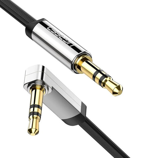UGREEN 2m 10599 Right Angle 3.5mm to 3.5mm Audio Jack Male to Male Flat Cable AUX Cord for iPod Speaker Smartphone - 1