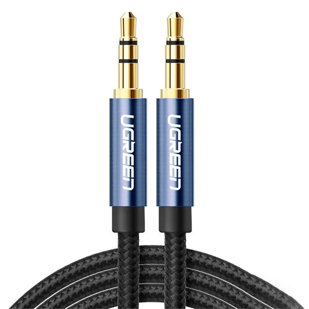 UGREEN 10689 5 Meters 3.5mm Male to Male Stereo Audio Cable 24K Gold-Plated Connectors for Smartphone/MP3 Player/Tablet/Car Player - 1