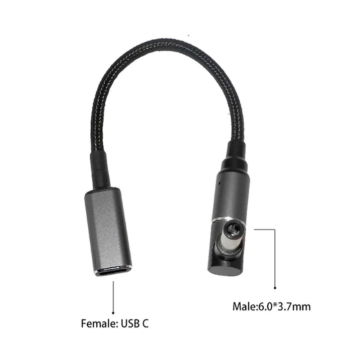 100W Notebook Charging Cable for Asus Gaming Laptop USB C to 6.0mm*3.7mm Magnetic Converter Cord - 2