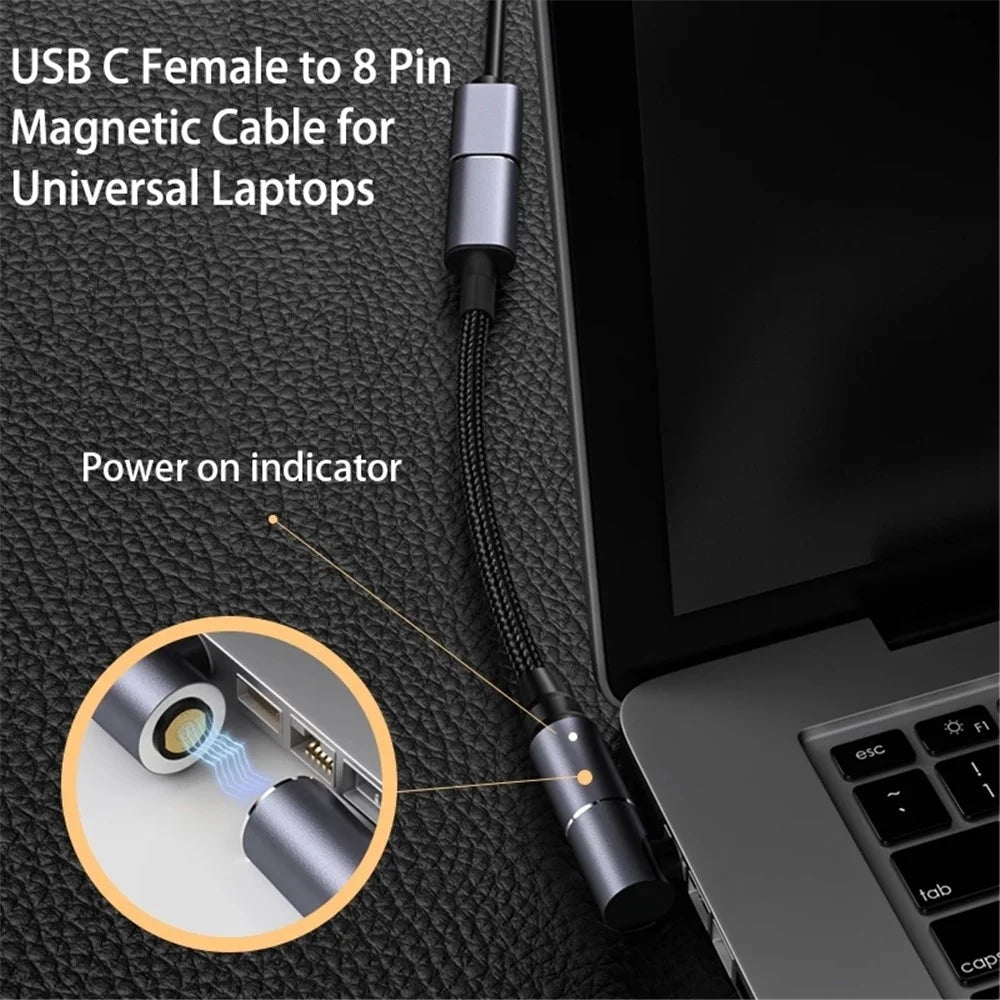 For Acer Laptop 19V 3.42A 4.74A 100W Fast Charging Cable + USB C to 5.5mm*1.7mm Magnetic Converter - 3