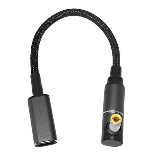 For Lenovo Asus Toshiba Universal Laptop Charger USB Type-C Female to 5.5mm*2.5mm Male Magnetic Converter Cable Support 100W Fast Charging - 1