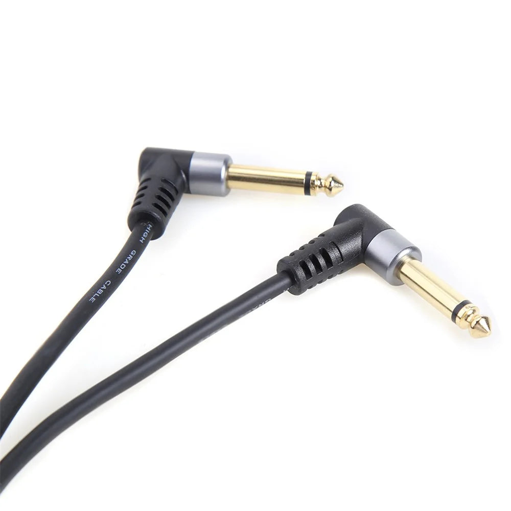 3.5mm Female to Double 6.35mm Mono Male Audio Cable Gold-plated Adapter Cable - 4