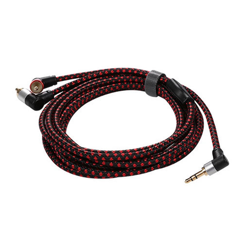 3m 3.5mm to 2 RCA Aux Cable Male to Male Right Angle Auxiliary Splitter Cord for Phone Tablet Laptop - 1
