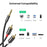 UGREEN 3m 3.5mm to 2RCA Audio Y Splitter Cable AUX Cord for Smartphone Speaker Tablet - 2