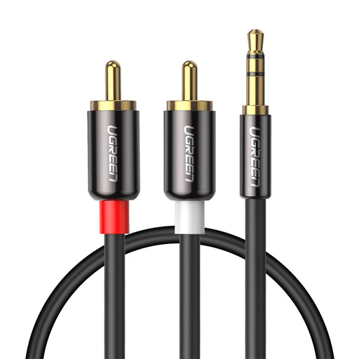 UGREEN 10749 1-Meter 3.5mm Male to 2RCA Male Stereo Y Splitter RCA Cord for Smartphones/Speakers/Tablets/HDTV/MP3 Players - 1