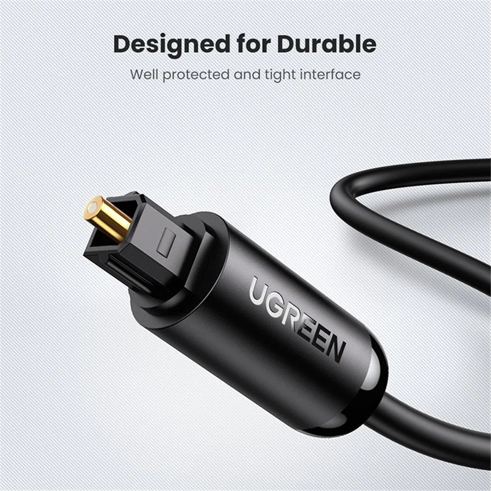 UGREEN 1m Toslink Digital Fiber Optical Audio Cable for Xbox 360 Soundbar Speaker Amplifier - 5