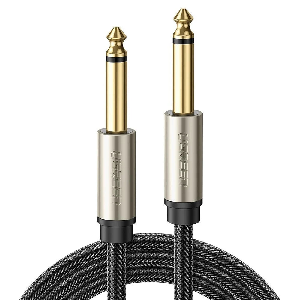 UGREEN 40812 3-Meter 6.35mm Male to 6.35mm Male Audio Cable Low Noise Immunity for Guitar/Home Theater/Speaker/Amplifier - 1