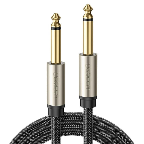 UGREEN 40815 10-Meter 6.35mm Male to Male Straight Audio Cable Nylon Braided Aux Cord for Electric Guitar/Home Theater/Amplifier/Bass - 1