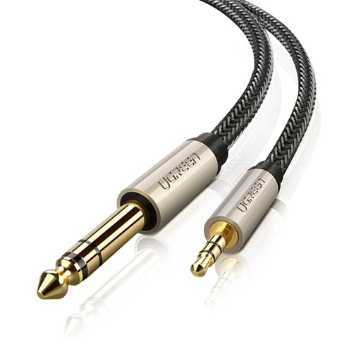 UGREEN 40804 2-Meter Copper Shell 6.35mm 1/4 inch Male to 3.5 mm 1/8 inch Male Stereo Aux Jack Adapter Cable for Cellphones/Amplifiers/Home Theater - 1