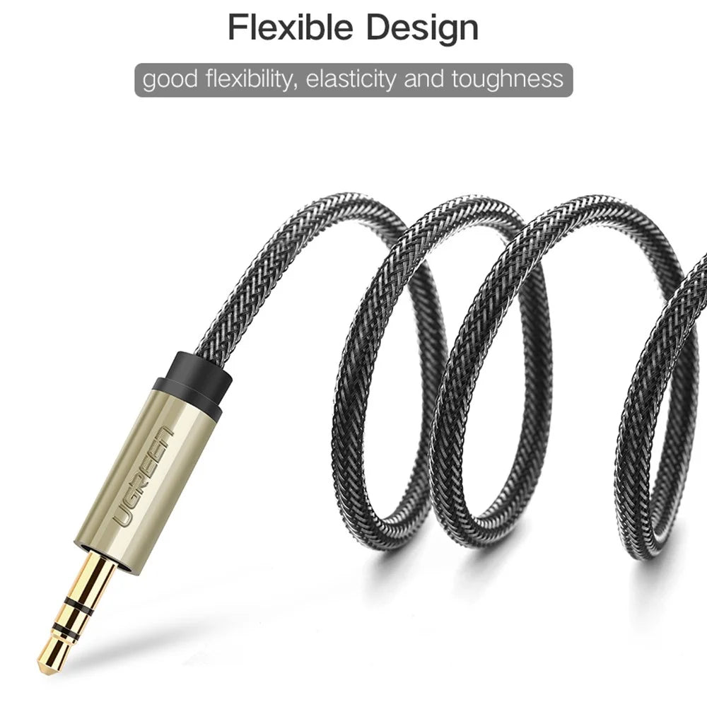 UGREEN 40792 2-Meter 3.5mm 1/8" Male TRS to 2 x 6.35mm 1/4" Male TS Stereo Y-Cable Splitter Audio Cord for Cellphones/Amplifiers/Home Theater - 4