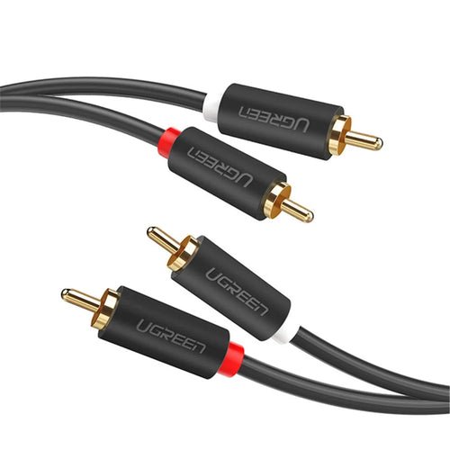 UGREEN 2m RCA Stereo Cable 2 RCA Male to 2RCA Male Stereo Audio Cable for Home Theater HDTV Amplifier Hi-Fi System Audio Cable - 1