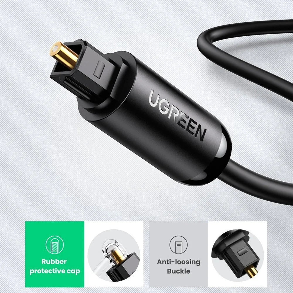 UGREEN 3m Fiber Optical Audio Cable Toslink Digital SPDIF Cord for Xbox 360 Soundbar Speaker Amplifier - 5