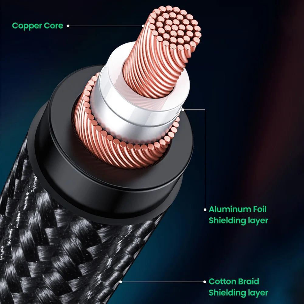 UGREEN 2m 3.5mm Male to 3 Pin XLR Female Audio Cable Nylon Braided Cord for Microphone Speakers Sound Consoles Amplifier - 3