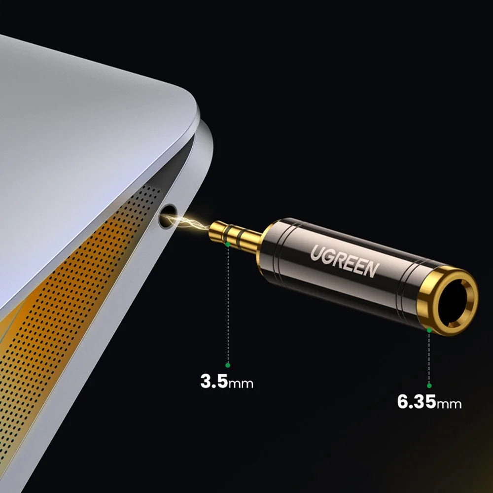 UGREEN 3.5mm Male to 6.5mm 1/4" Female Adapter for Mobile Phone PC Notebook Stereo Speaker Audio Adapter Converter - 5