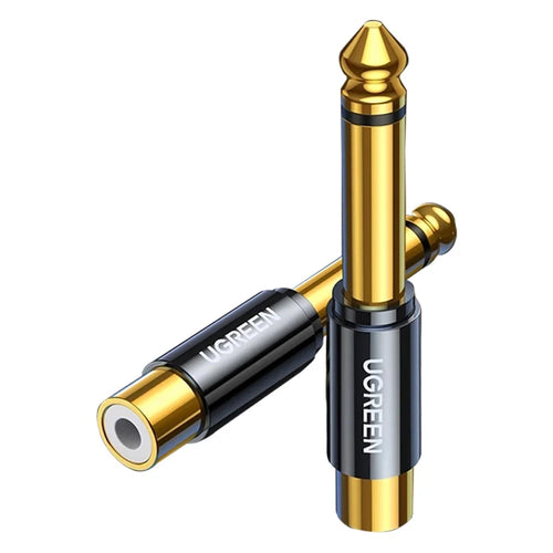 UGREEN 6.35mm 1/4" Male Mono Plug to RCA Female 6.5mm Jack Audio Stereo Adapter Connector Sound Mixer Converter - 1
