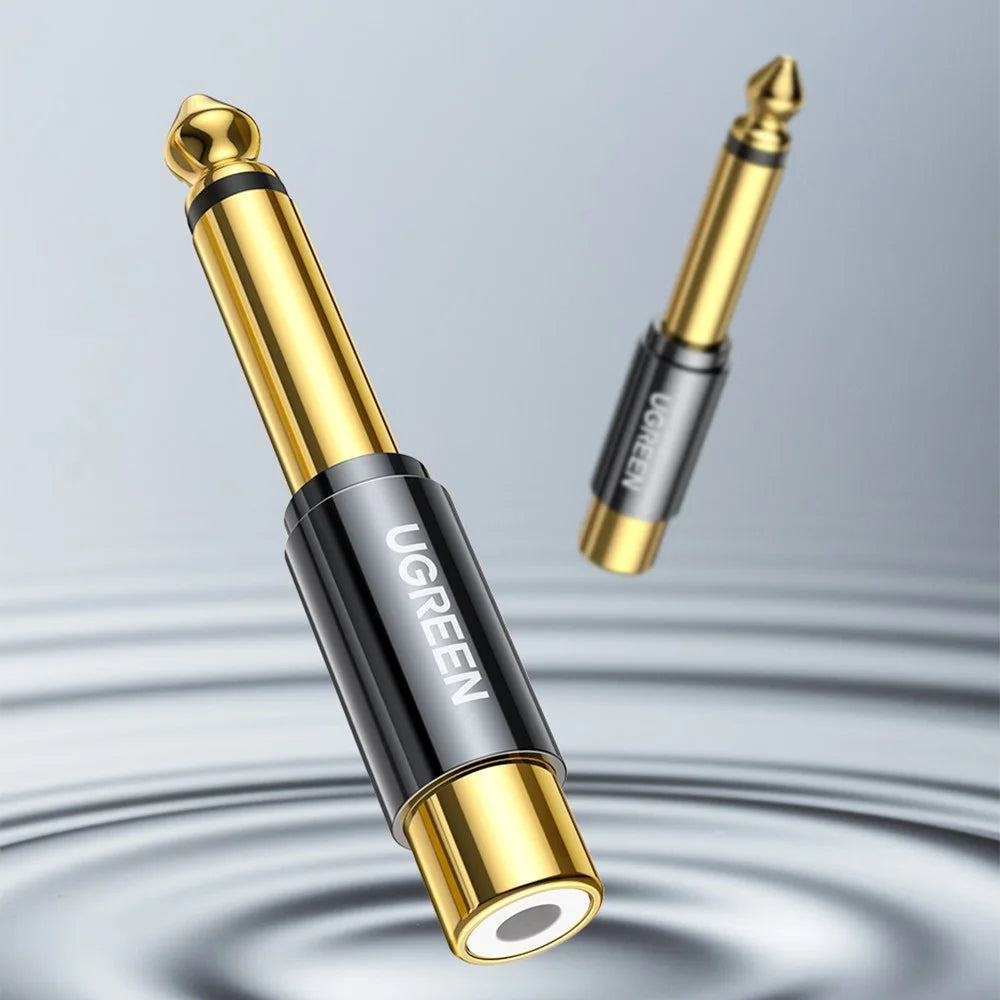 UGREEN 6.35mm 1/4" Male Mono Plug to RCA Female 6.5mm Jack Audio Stereo Adapter Connector Sound Mixer Converter - 5