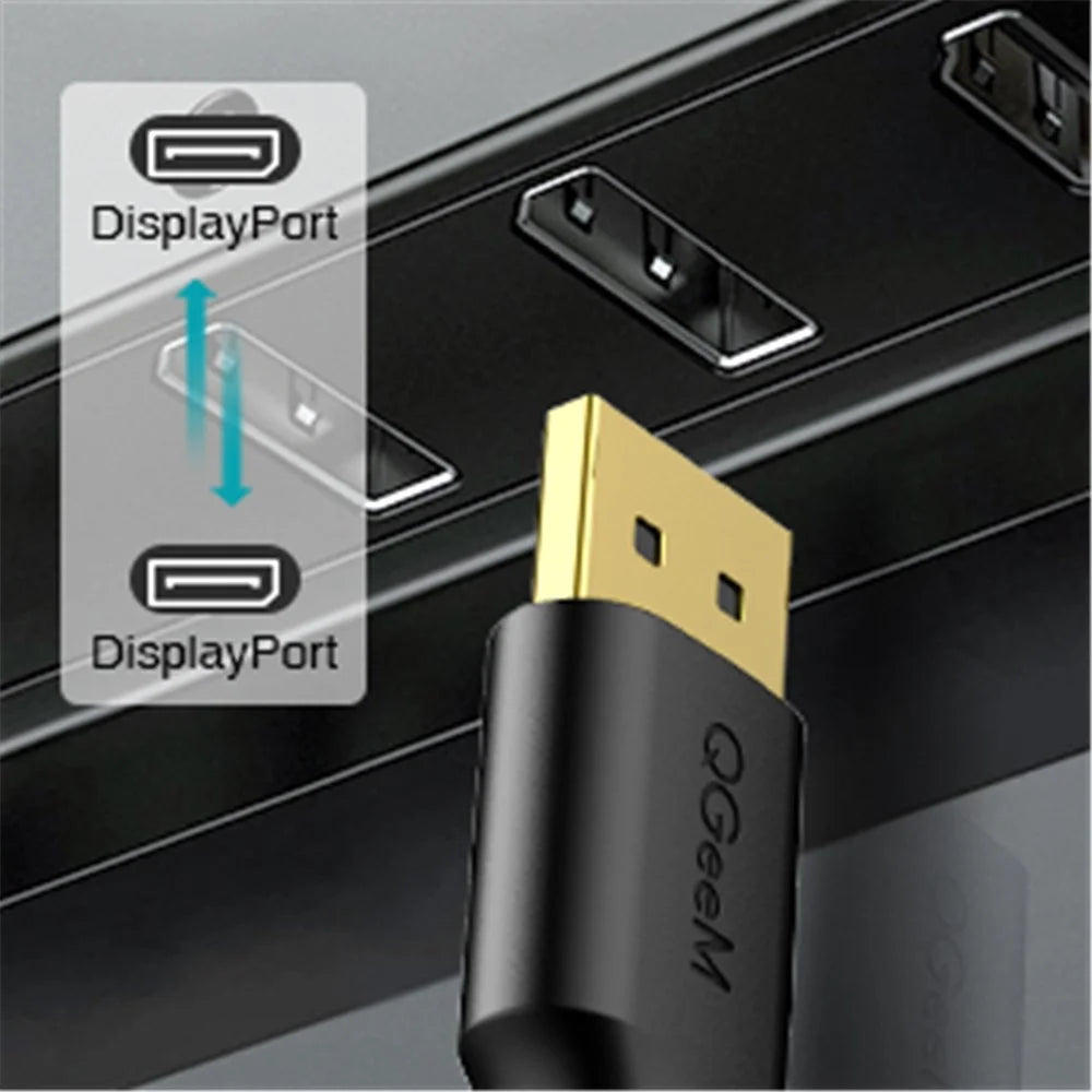 QGEEM QG-HD16 1.8m DP to DP Cable 4K/60Hz HD Video DisplayPort 1.2 Adapter Cable for HDTV Monitor Projector - 2