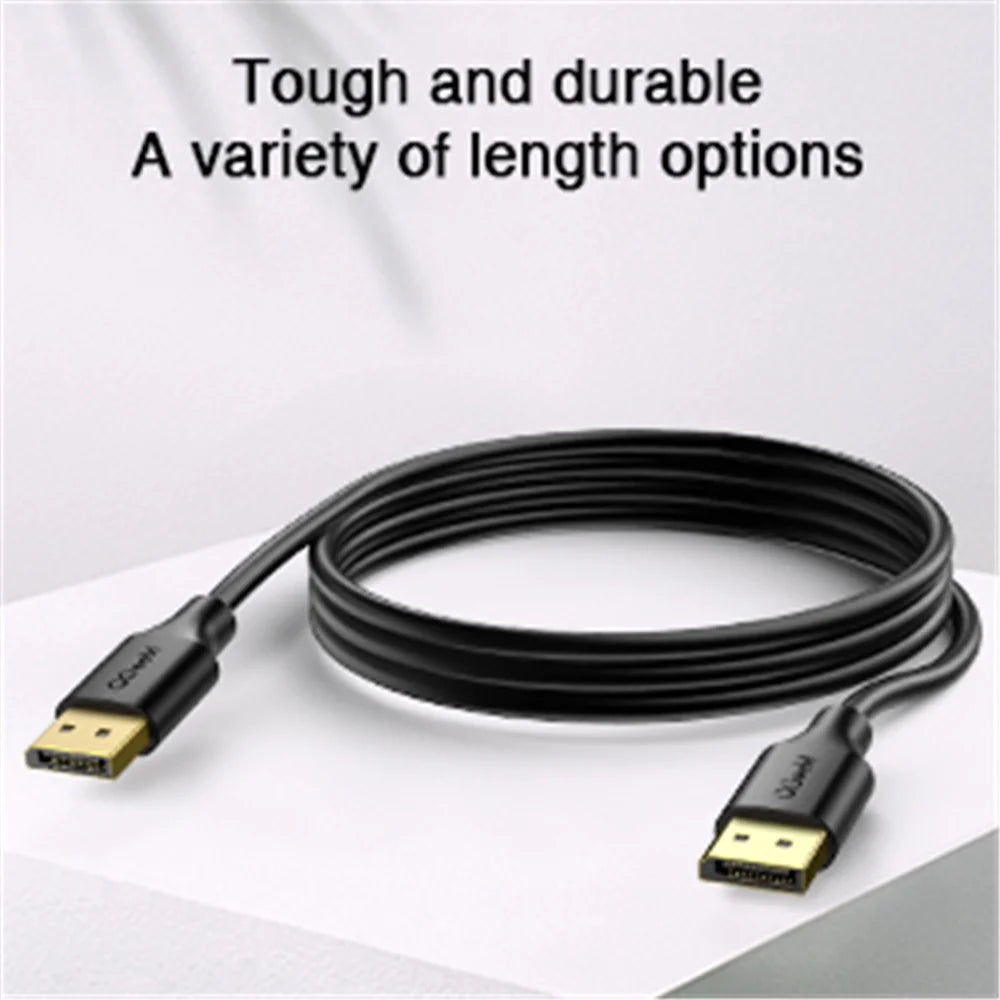 QGEEM QG-HD16 1.8m DP to DP Cable 4K/60Hz HD Video DisplayPort 1.2 Adapter Cable for HDTV Monitor Projector - 5