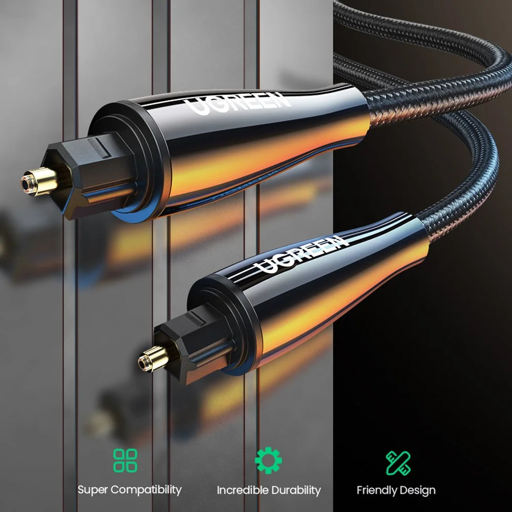 UGREEN 2m For Xbox 360 PS4 TV Box Home Theater SPDIF Toslink Digital Optical Audio Cable - 2