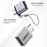UGREEN US270 Type-C Male to USB3.0 Adapter Aluminum Shell Mini USB-C Converter with Lanyard - Grey - 3