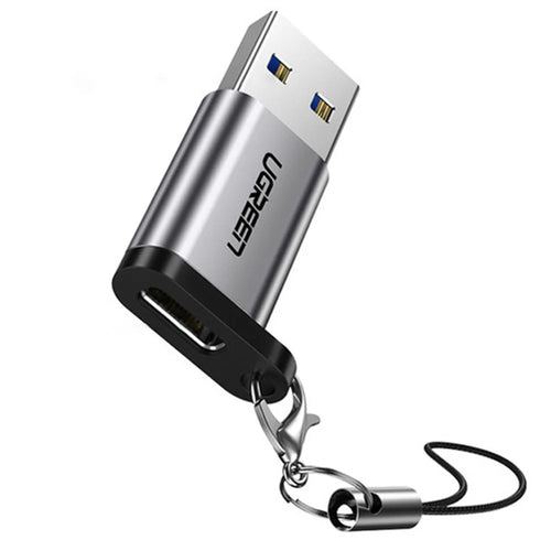 UGREEN US276 USB 3.0 Male to Type-C Female Adapter Mini Potable USB 3.0 Converter for Laptop Samsung Xiaomi 10 Headphones - 1