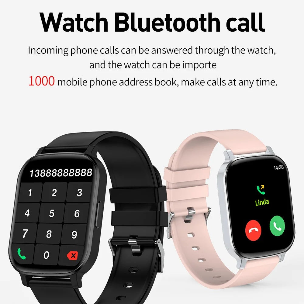 ST20 1.69 Inch Bluetooth-compatible Call Smart Watch Health Monitoring Sports Bracelet Built-in Puzzle Games - Black - 5