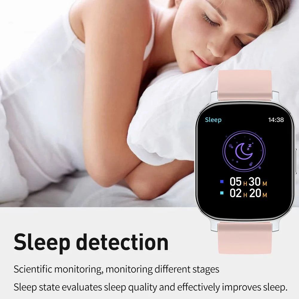 ST20 1.69 Inch Bluetooth-compatible Call Smart Watch Health Monitoring Sports Bracelet Built-in Puzzle Games - Black - 6
