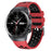 AK26 Fashionable Bluetooth-compatible Smart Watch Sports Modes Body Blood Pressure Sleeping Monitoring Steel Band Smart Bracelet (Silicone Strap) - Black/Red - 1