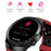 AK26 Fashionable Bluetooth-compatible Smart Watch Sports Modes Body Blood Pressure Sleeping Monitoring Steel Band Smart Bracelet (Silicone Strap) - Black/Red - 5