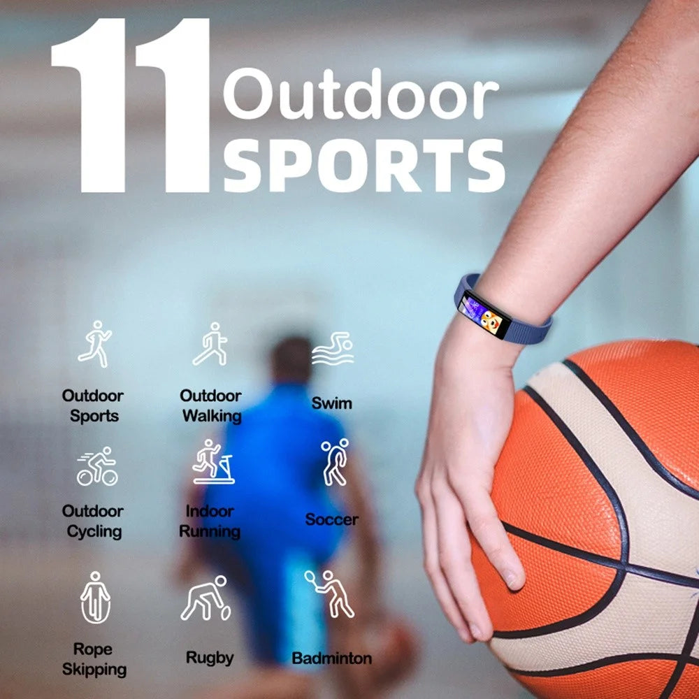 Y99C 0.96 inch Children Smart Watch IP68 Waterproof Sports Bracelet Health Monitoring Wristband - Blue - 5