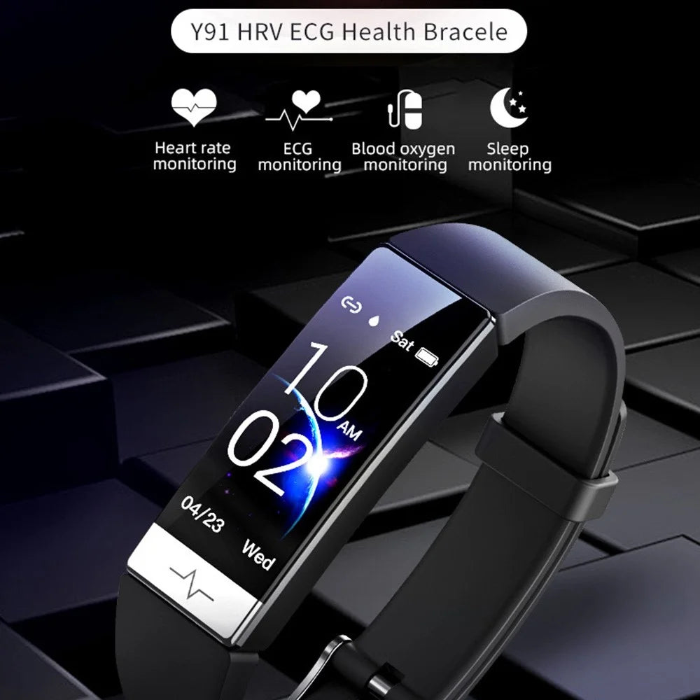 Y91 1.08" IPS Color Screen Smart Bracelet ECG+PPG Monitoring Health Watch IP68 Waterproof Sports Bracelet - 3