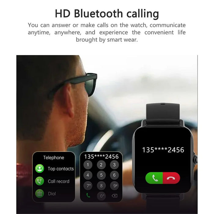 GT21 1.75 inch HD Screen Smart Watch Bluetooth-compatible Call IP67 Waterproof Sports Bracelet GPS Fitness Tracker with Heart Rate Blood Oxygen ECG Monitoring - Pink - 6