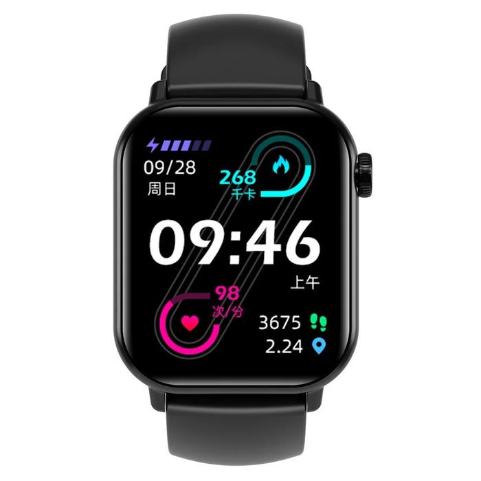 ZW27 1.81 inch TFT Full Touch Screen Smart Watch Multi-Sport Fitness Bracelet with Heart Rate / Blood Pressure / Blood Oxygen Monitoring - Black - 2