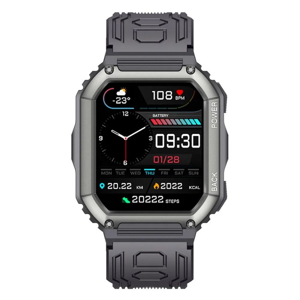 K6 1.8 inch IPS Smart Watch Bluetooth-compatible Calling IP67 Waterproof Sports Bracelet Health Watch with Blood Pressure / Oxygen / Heart Rate / Sleep Monitoring - Black - 2